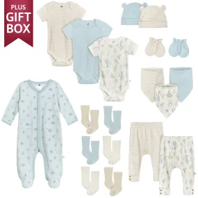 19-Piece Baby Boys Desert Cactus Ultimate Newborn Essentials Gift Set