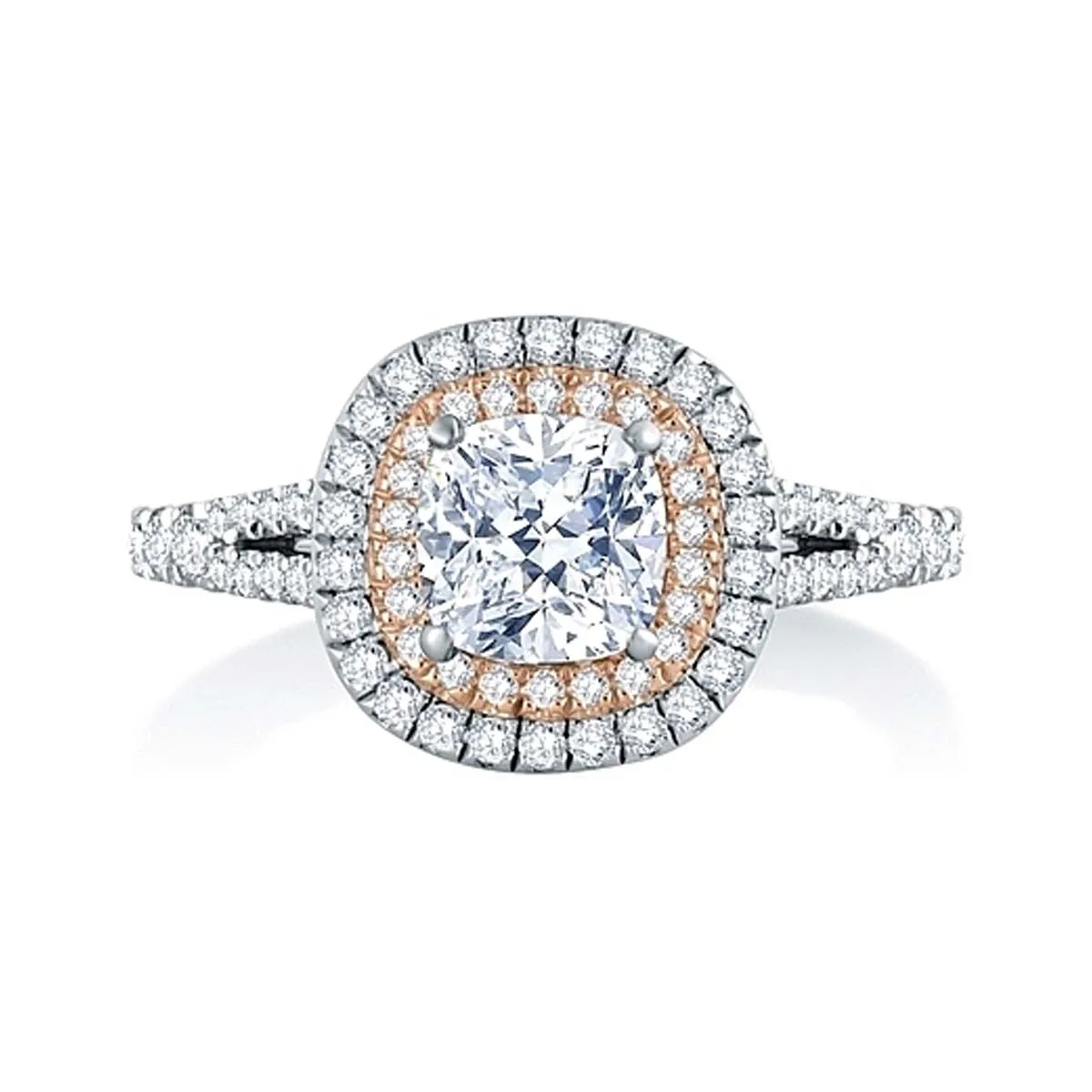 A. JAFFE Halo Engagement Ring