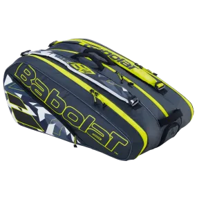 Babolat RH12 Pure Aero Grey Yellow White Tennis Bag