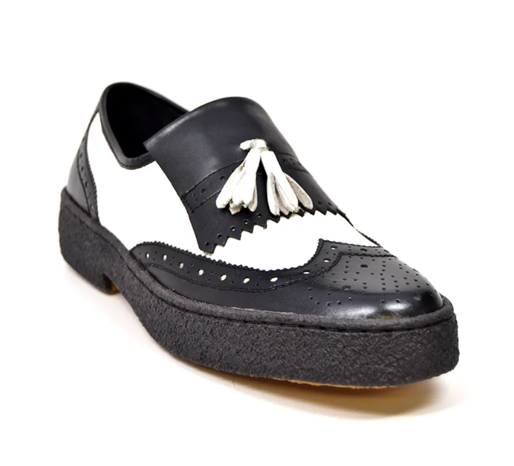 Detroit Black & White Wingtip Tassel