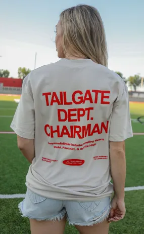 friday   saturday: tailgate department chairman t shirt