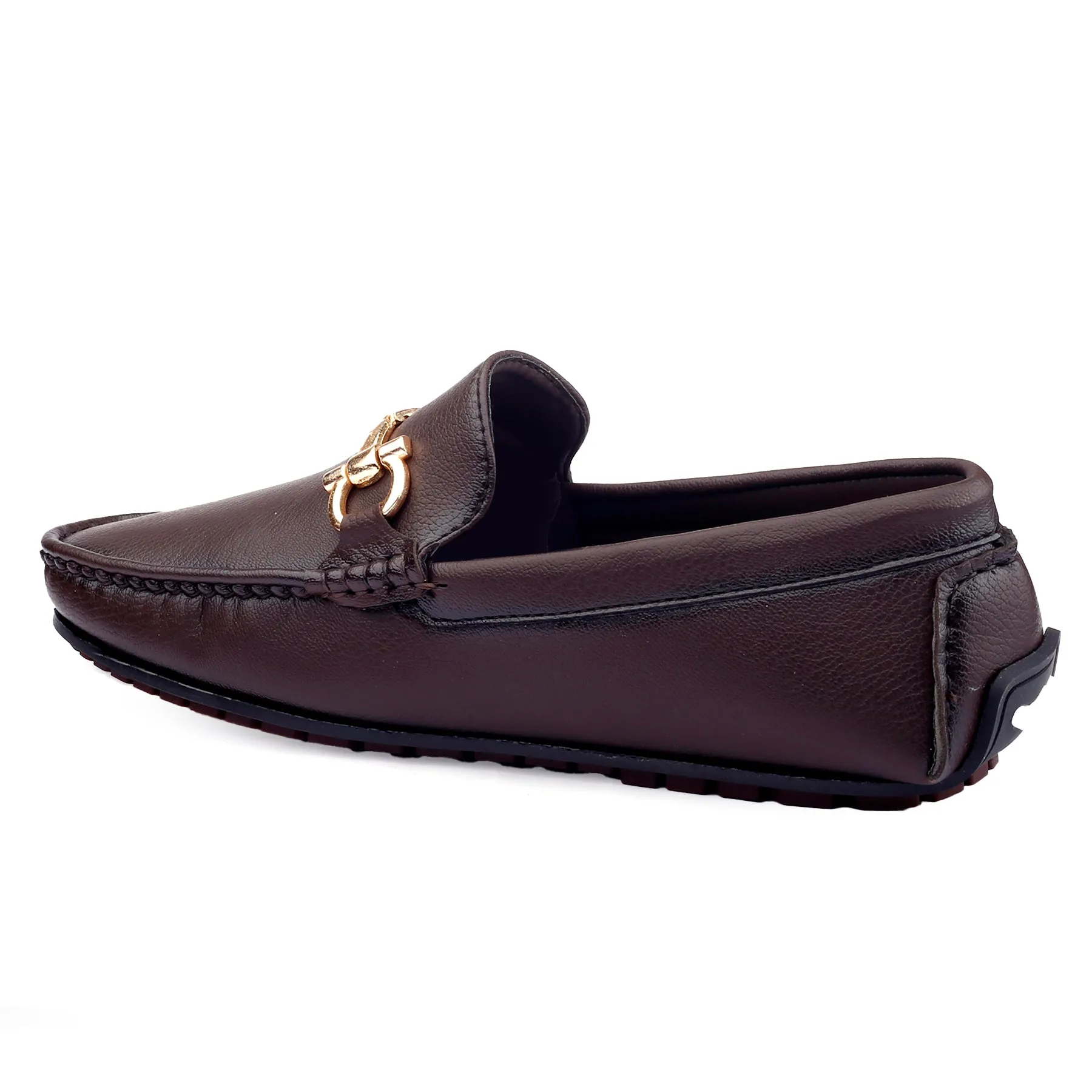 Men's Faux Leather Buckle Designer Loafers Shoes