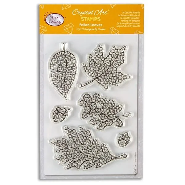 "Fallen Leaves" Craft Buddy Crystal Art A6 Stamp Set