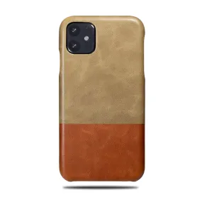 Sage Green & Walnut Brown iPhone 11 Leather Case