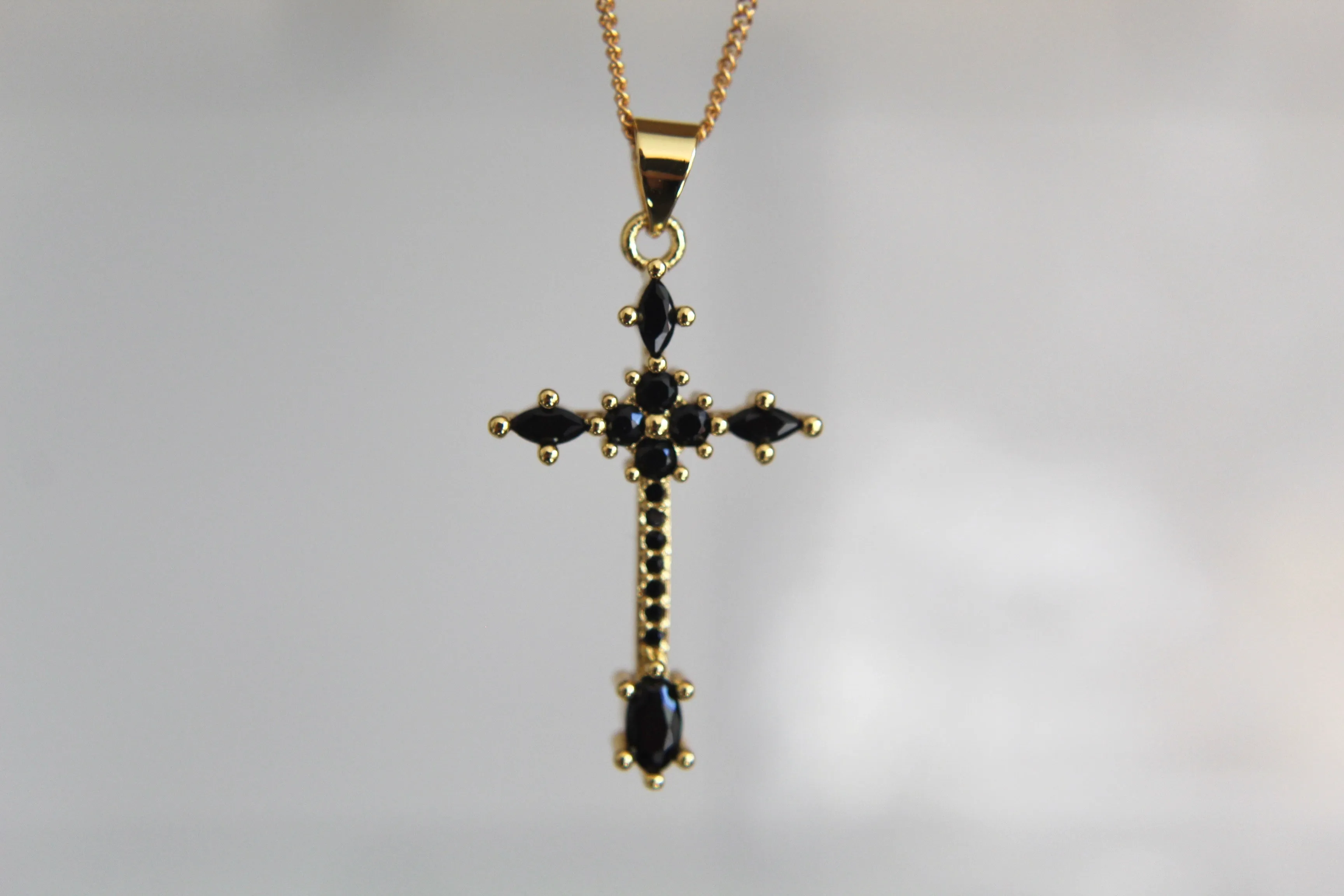 Sant’Angelo Cross Necklace (Black)