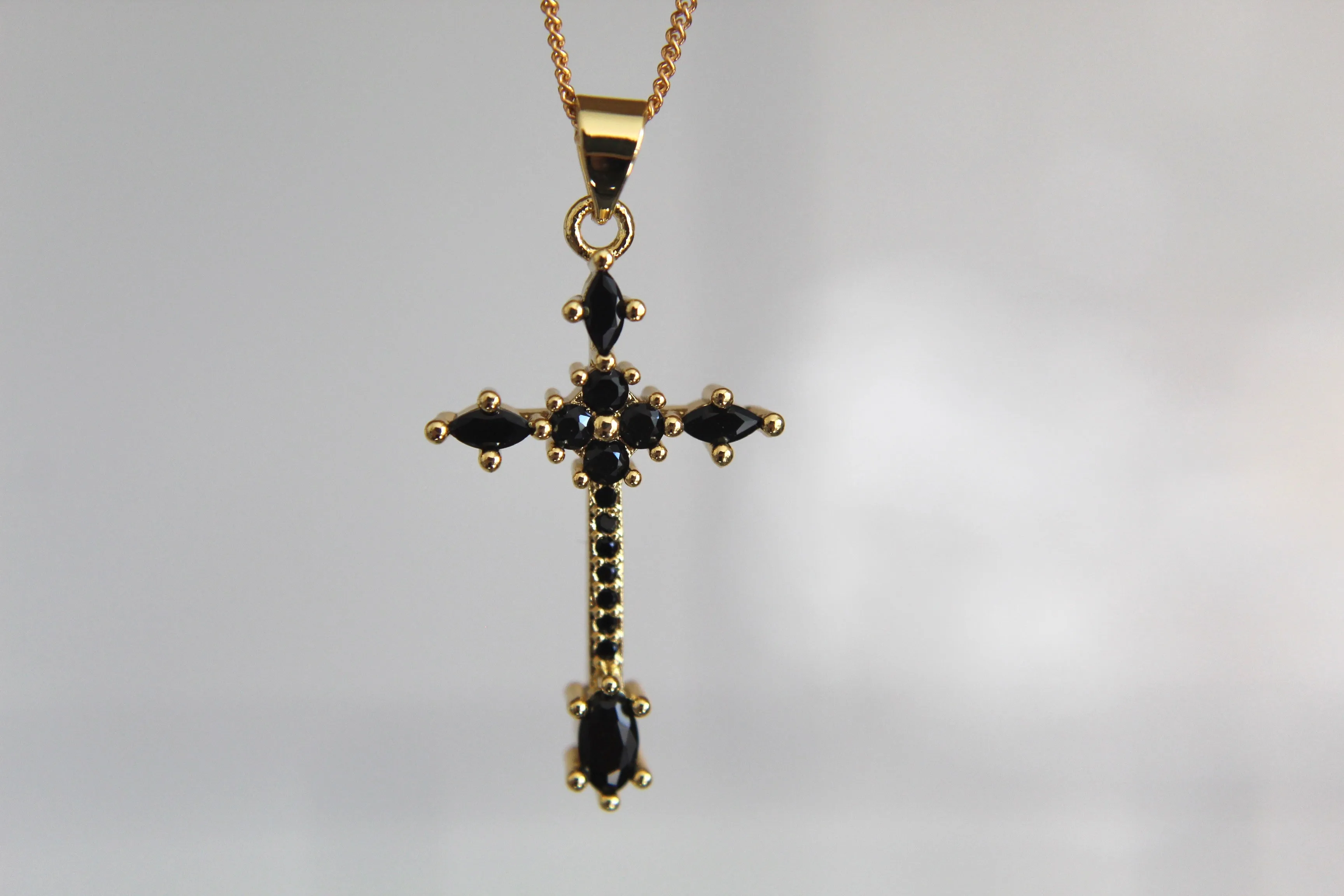 Sant’Angelo Cross Necklace (Black)