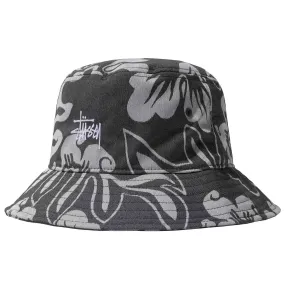 Stussy Nylon Hawaiian Bucket Hat White