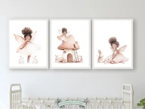 Whimsical Wildflower Fairy Nursery Prints - Set 4